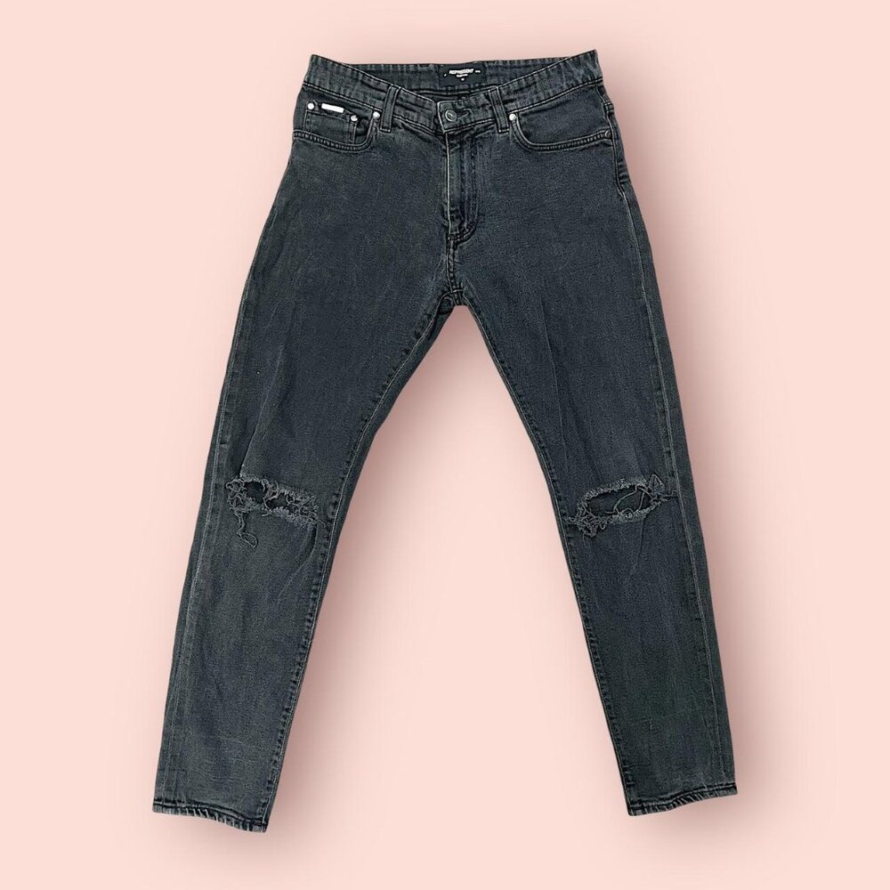 Represent Distressed Tapered Jeans